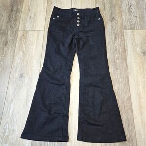 Truce Nordstroms Button Fly Bootcut Flare Pants Jeans Black Children's Girl's 7
